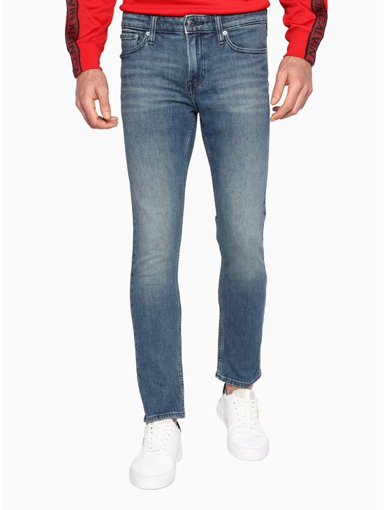 Jeans-slim-chipped-blue-Calvin-Klein
