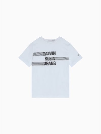 Playera-De-Algodon-Organico-Con-Logo-Para-Niño-Calvin-Klein