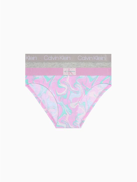 Paquete-De-2-Calzones-Bikini-Con-Logotipo-Para-Niña---Monogram-Calvin-Klein