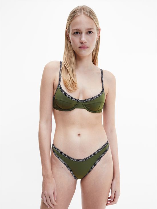 Parte-de-arriba-de-bikini-de-balconette---Calvin-Klein-Logo-Tape
