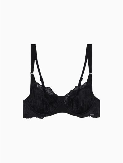 Brasier Negro Black Unlined Balconette Mujer Calvin Klein