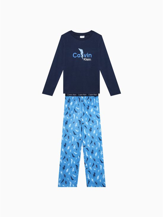 Set-de-Pijama-de-Poliester-con-Logo-para-Niño---Calvin-Klein