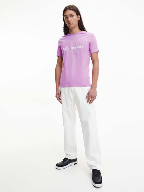 Camisa-Slim-De-Algodon-Organico-Con-Logo---Calvin-Klein