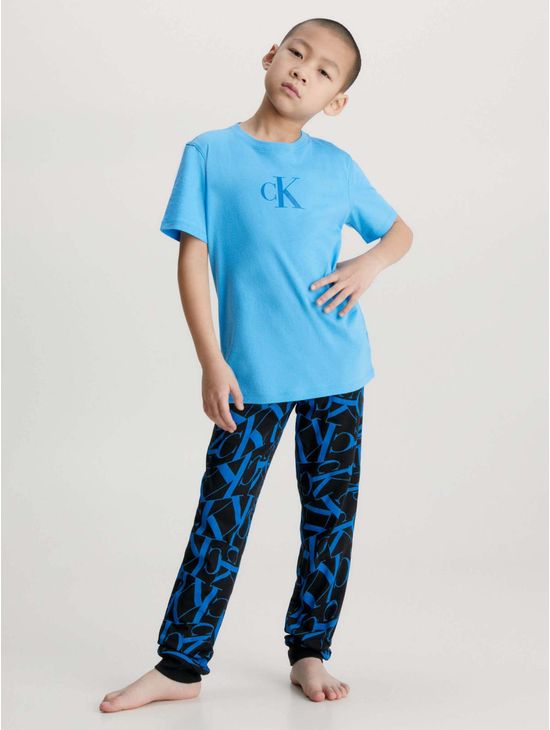 Set-de-Pijama-Calvin-Klein-Niño-Azul-Calvin-Klein