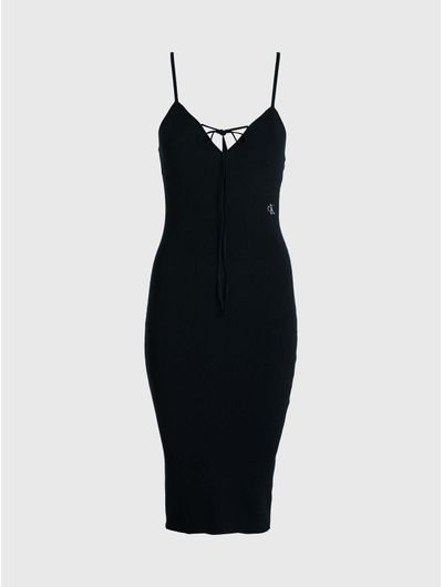 Vestido-Calvin-Klein-Midi-Negro-Calvin-Klein
