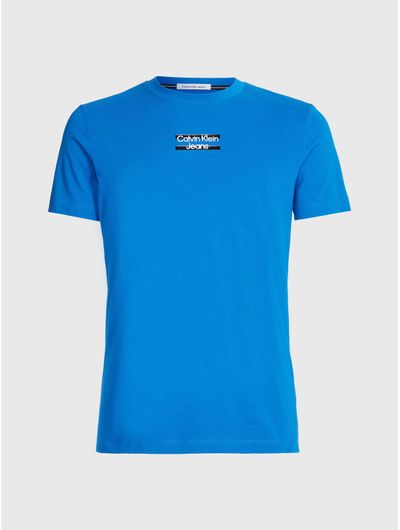Playera-Calvin-Klein-de-Algodon-Hombre-Azul-Calvin-Klein