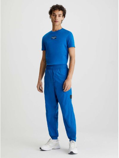 Playera-Calvin-Klein-de-Algodon-Hombre-Azul-Calvin-Klein