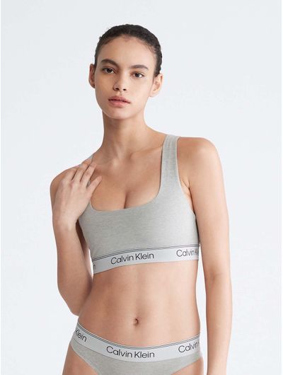 Calvin Klein Jeans 000QF7030E Gris - Ropa interior Braguitas Mujer