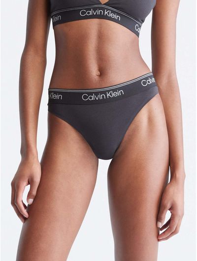 Tanga-Calvin-Klein-de-Algodon-Mujer-Negro-Calvin-Klein