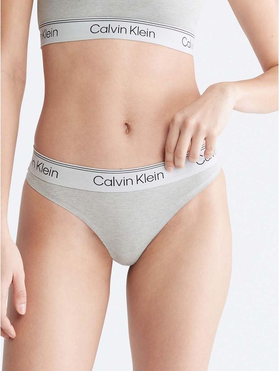 Tanga-Calvin-Klein-de-Algodon-Mujer-Gris-Calvin-Klein