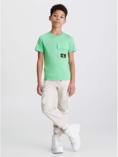 Playera-Calvin-Klein-Niño-Verde-Calvin-Klein