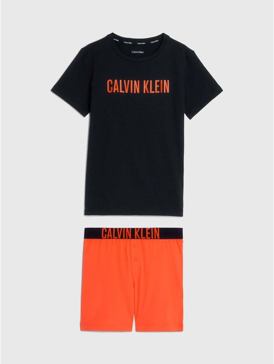 Pijama-Calvin-Klein-de-Playera-con-Short-Niño-Naranja