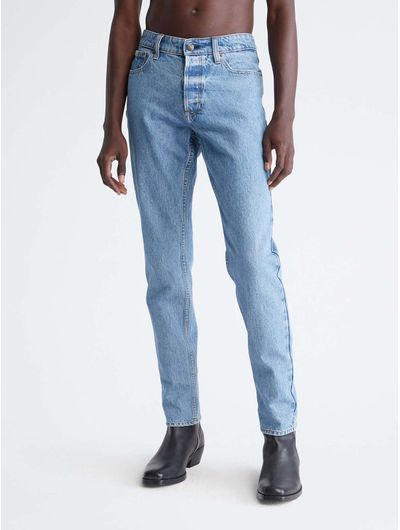 Jeans-Calvin-Klein-Slim-Fit-Washed-Hombre-Azul