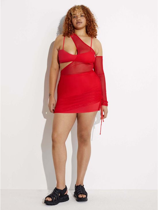 Vestido-Calvin-Klein-This-Is-Love-Rojo