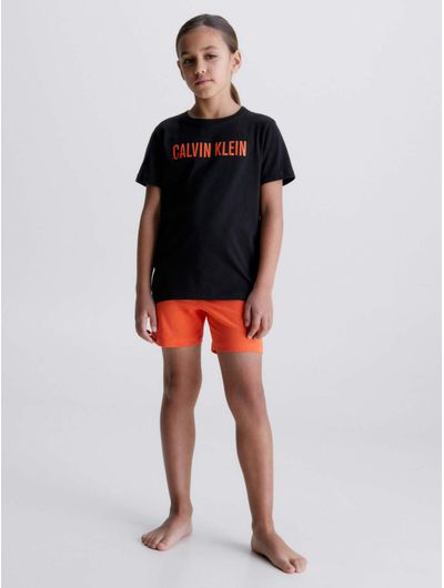 Pijama-Calvin-Klein-de-Playera-con-Short-Niño-Naranja