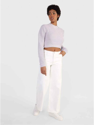Jeans-Calvin-Klein-High-Rise-Wide-Leg-Mujer-Blanco