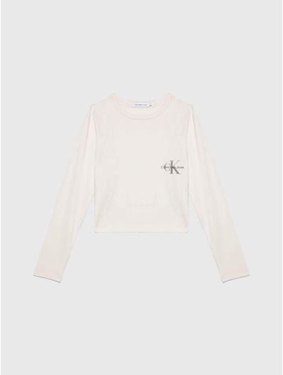 Playera-Calvin-Klein-Logo-Estampado-Niña-Blanco