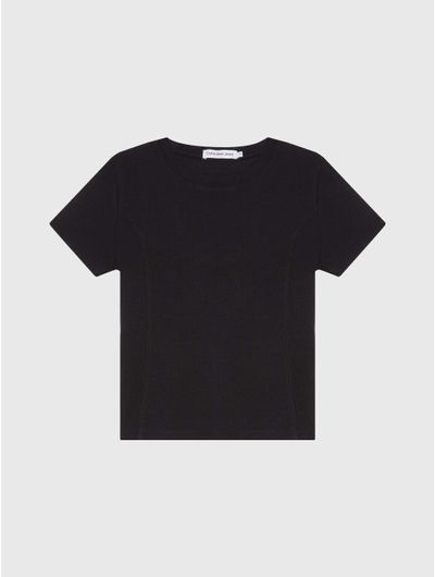 Playera-Calvin-Klein-Acanalada-Niña-Negro