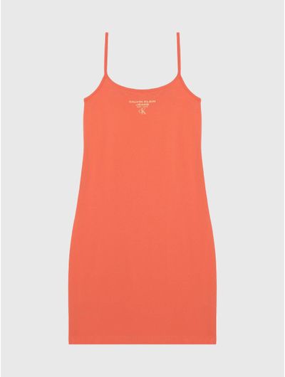 Vestido-Calvin-Klein-Mini-Logo-Mujer-Naranja