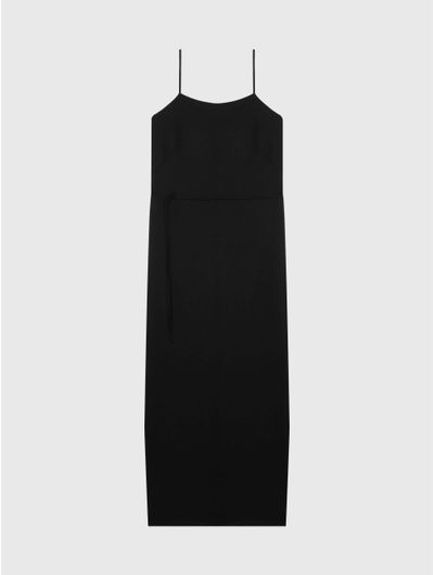 Vestido-Calvin-Klein-Midi-Tirantes-Mujer-Negro