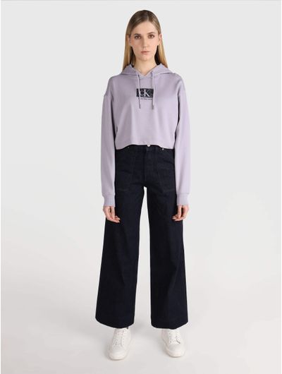 Sudadera-Calvin-Klein-Cropped-Mujer-Morado