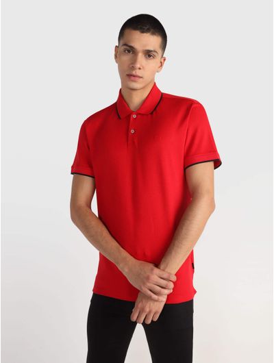Polo-Calvin-Klein-Hombre-Rojo