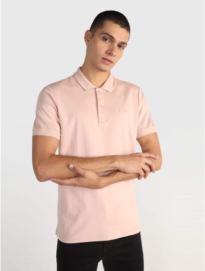 Polo-Calvin-Klein-Smooth-Cotton-Hombre-Rosa