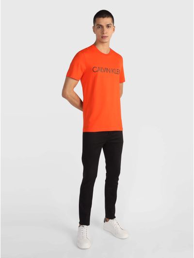 Playera-Calvin-Klein-Organic-Cotton-Hombre-Naranja