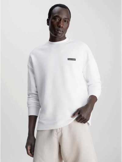 Sudadera-Calvin-Klein-Estampado-Hombre-Blanco