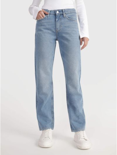 Jeans-Calvin-Klein-Straight-Mujer-Azul