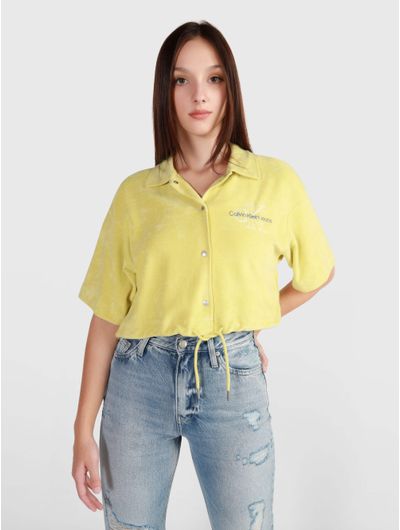 Crop-Top-Calvin-Klein-Mujer-Amarillo