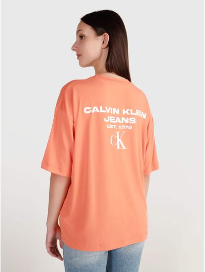 Playera-Calvin-Klein-Mujer-Naranja