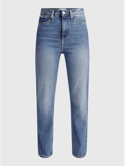 Jeans-Azul-Calvin-Klein-Straight-Mujer-Azul