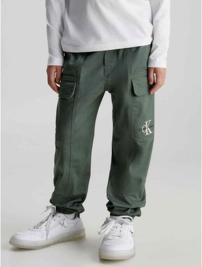 Pantalones-Calvin-Klein-Cargo-Niño-Verde