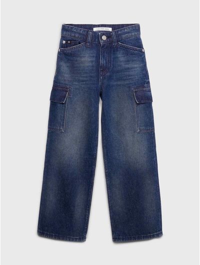 Jeans-Calvin-Klein-Wide-Leg-Niño-Azul