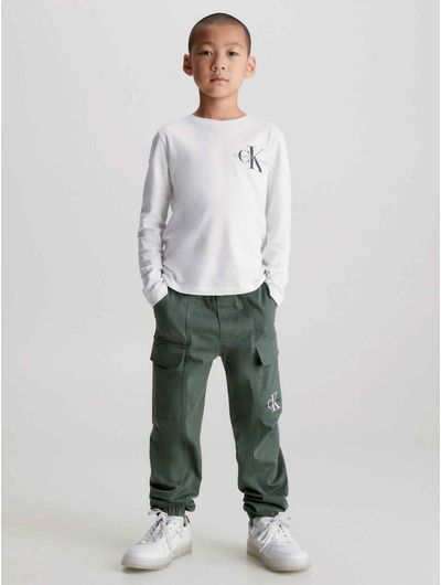 Pantalones-Calvin-Klein-Cargo-Niño-Verde