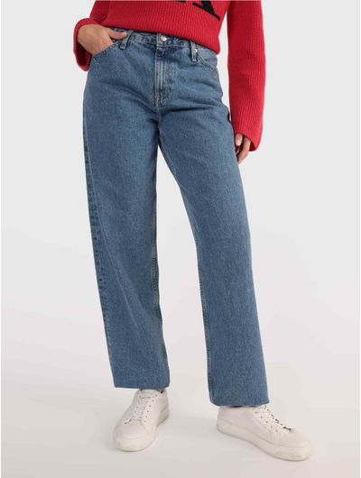 Jeans-Calvin-Klein-90s-Straight-Mujer-Azul