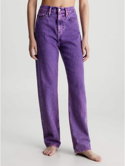 Jeans-Calvin-Klein-High-Rise-Straight-Mujer-Morado