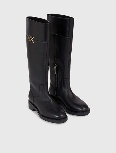 Botas-Calvin-Klein-de-Piel-Mujer-Negro