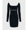 Vestido-Calvin-Klein-Corto-con-Carrusel-Mujer-Negro