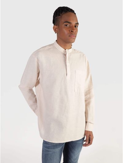 Camisa-Calvin-Klein-Hombre-Beige