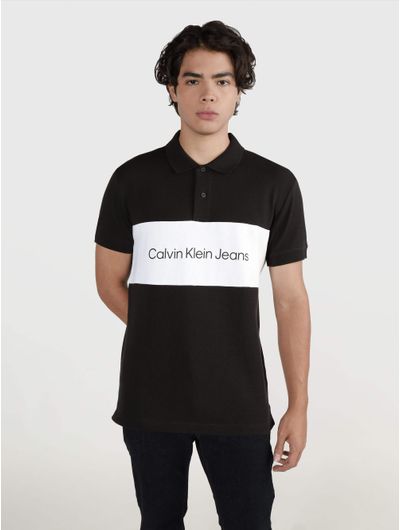 Polo-Calvin-Klein-Hombre-Negro