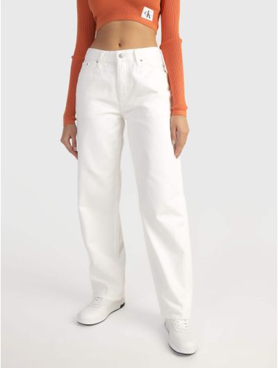 Jeans-Calvin-Klein-90s-Straight-Mujer-Blanco