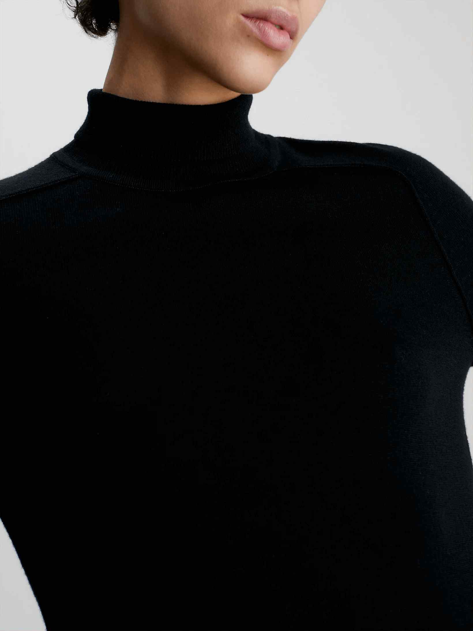 Vestido Calvin Klein Lana Merino Mujer Negro
