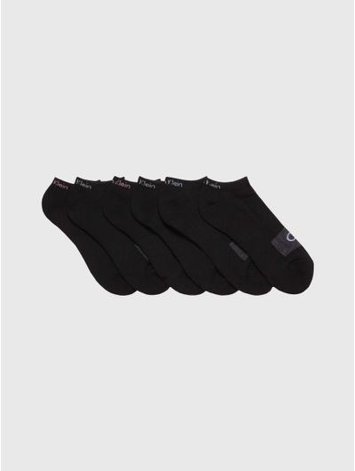 Calcetines-Invisibles-Calvin-Klein-Paquete-de-6-Mujer-Negro