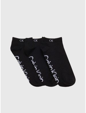 Calcetines-Calvin-Klein-Soft-No-Show-Paquete-de-3-Mujer-Negro