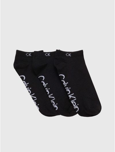 Calcetines-Calvin-Klein-Soft-No-Show-Paquete-de-3-Mujer-Negro