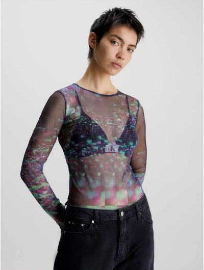 Blusa-Calvin-Klein-Mesh-Mujer-Multicolor