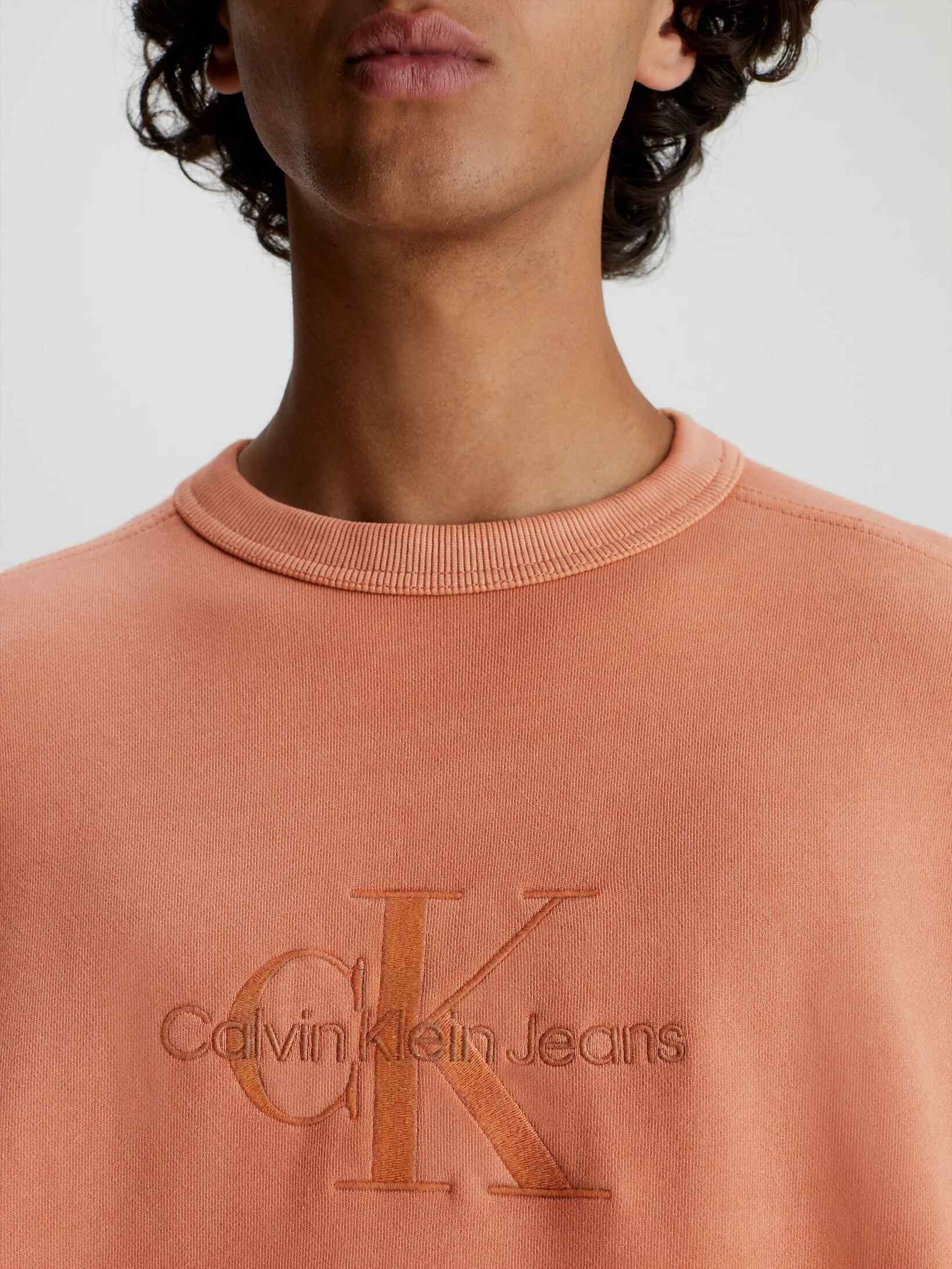 Sudadera Calvin Klein Oversized Hombre Naranja