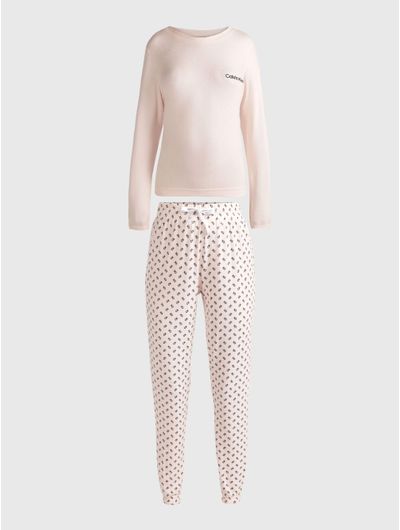 Pijama-Calvin-Klein-de-Playera-con-Pantalon-Mujer-Rosa